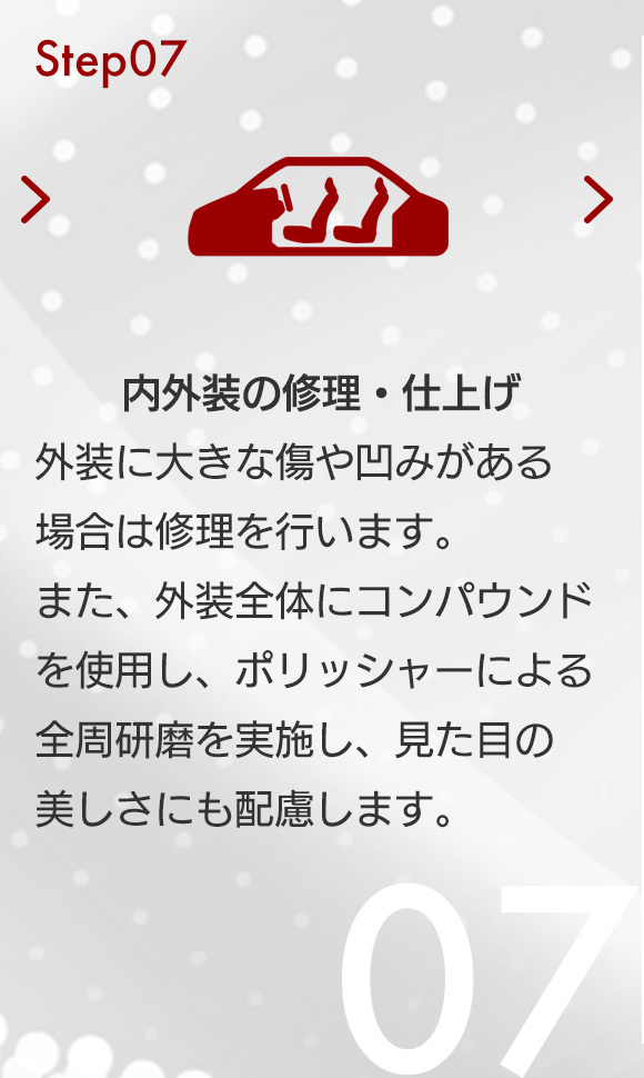 STEP07　内外装の修理・仕上げ