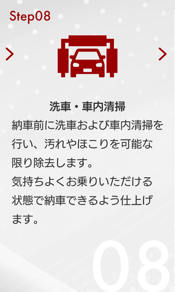 STEP08　洗車・車内清掃