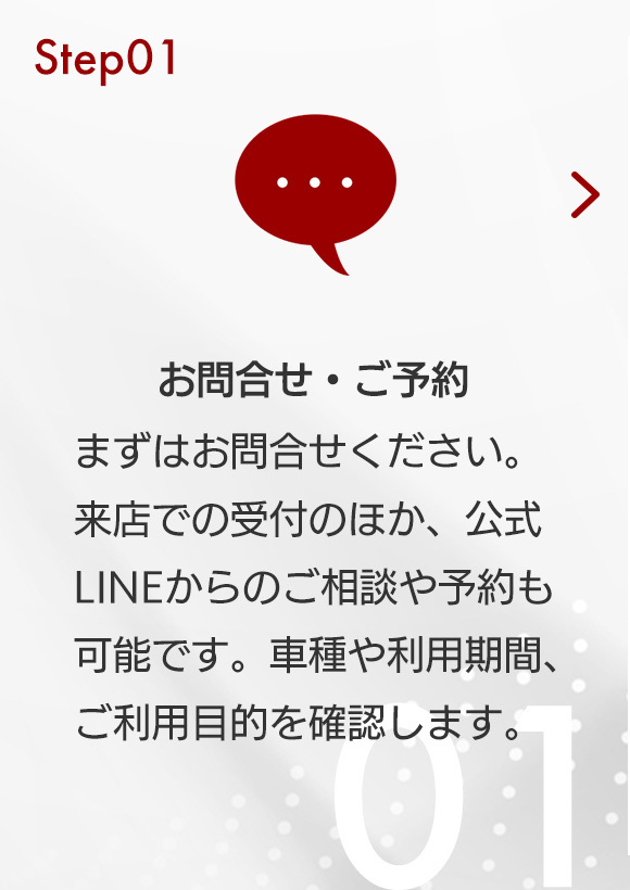 Step01 お問合せ・ご予約