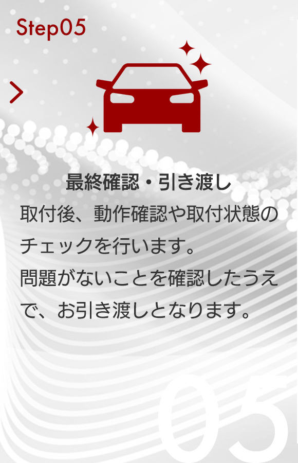 Step05　最終確認・引き渡し